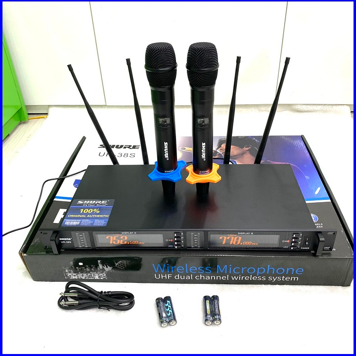 Micro không dây SHURE cao cấp, UR-38S,bắt sóng xa,hát nhẹ,Tự ngắt,Mic chuyên dụng cho sự kiện lớn và Karaoke gia đình
