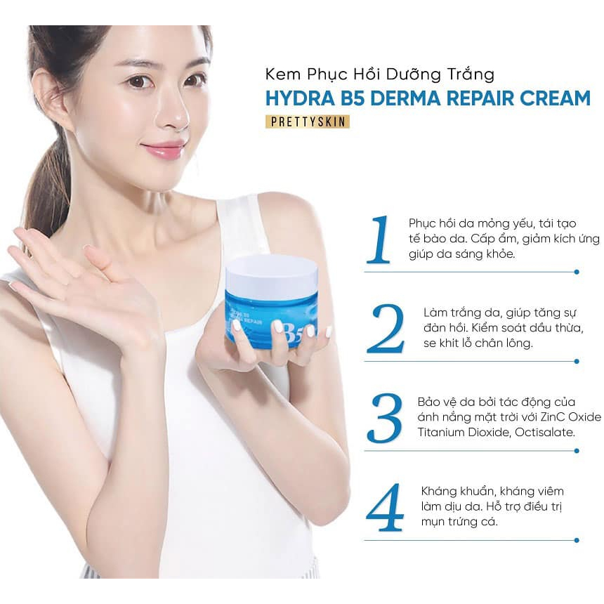 Kem Dưỡng Phục Hồi PrettySkin Hydra B5 Derma Repair Cream - 52ml