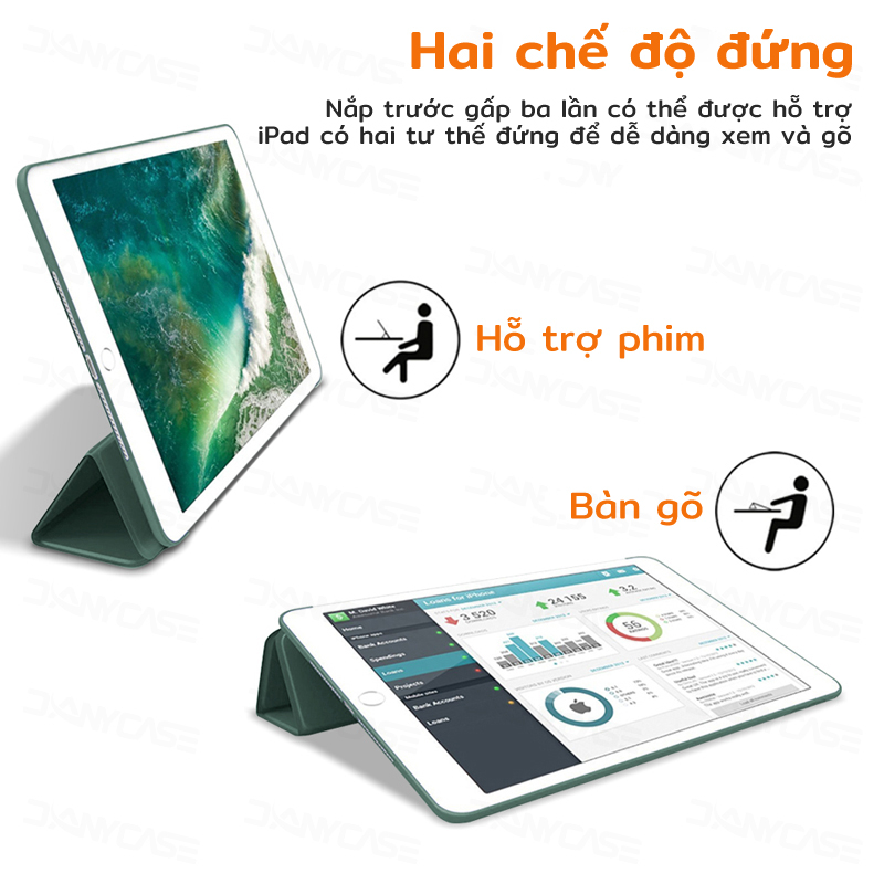 Bao Da cho iPad 2022 Air 5 Air 4 10.9 Pro 11 inch Gen 9 8 7th 10.2 2021 Mini 6 Air 3 10.5 Air 1 Air 2 5th 6th 9.7 10 Gen ốp lưng
