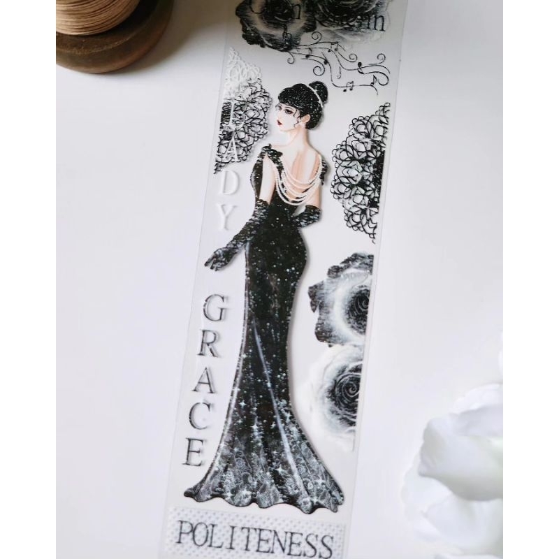 Krisna.room ♡ LLX studio- Chu kì 100cm cuộn băng dán PET tape cô gái phong cách cổ điển