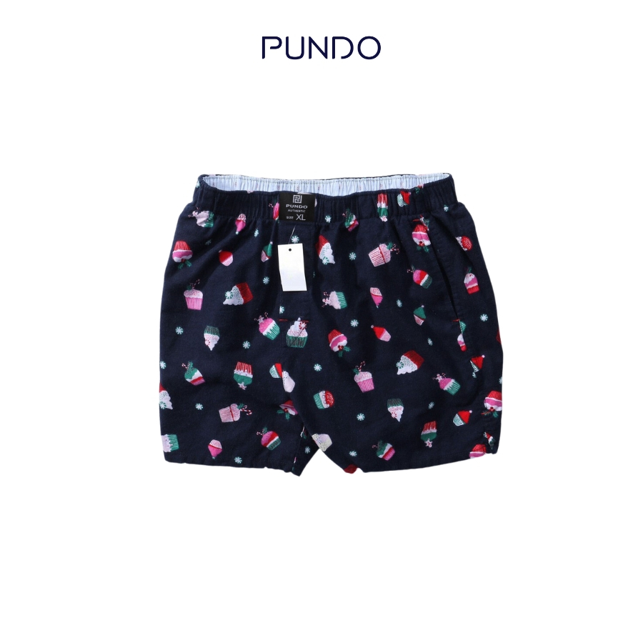 Quần đùi nam mặc nhà PUNDO short mặc ngủ chất cotton cao cấp mặc mát SNPD02