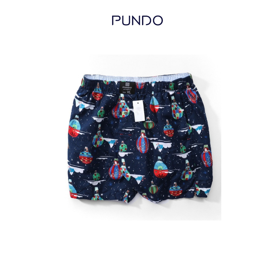 Quần đùi nam mặc nhà PUNDO short mặc ngủ chất cotton cao cấp mặc mát SNPD02