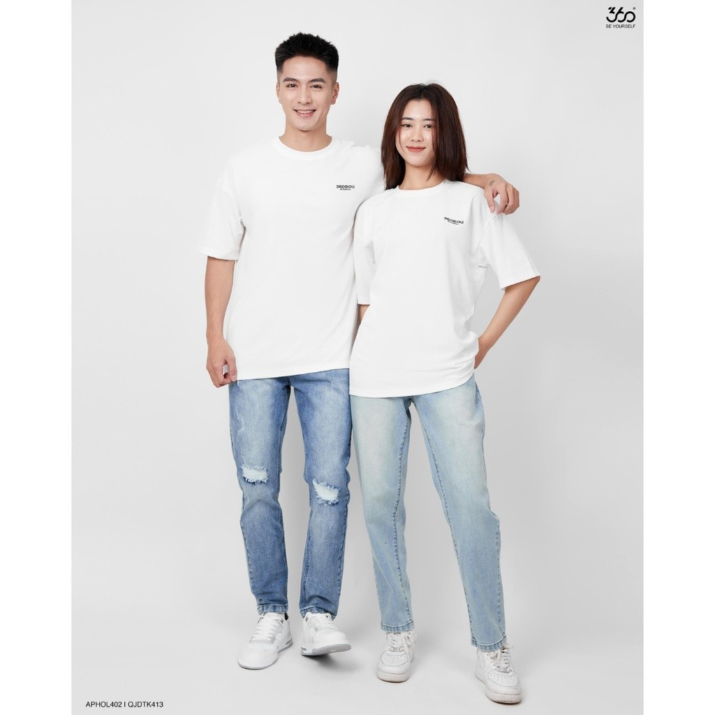 Áo thun Unisex ngắn tay 360 Boutique phông nam nữ basic tee form rộng 4 màu thoáng mát - APHOL402