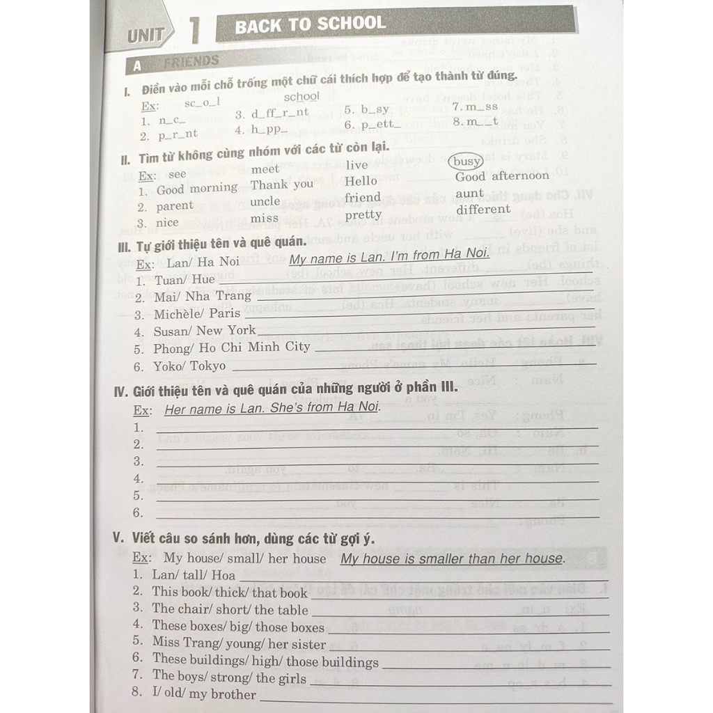 Sách - Bài tập tiếng Anh lớp 7 - Không đáp án - Mai Lan Hương