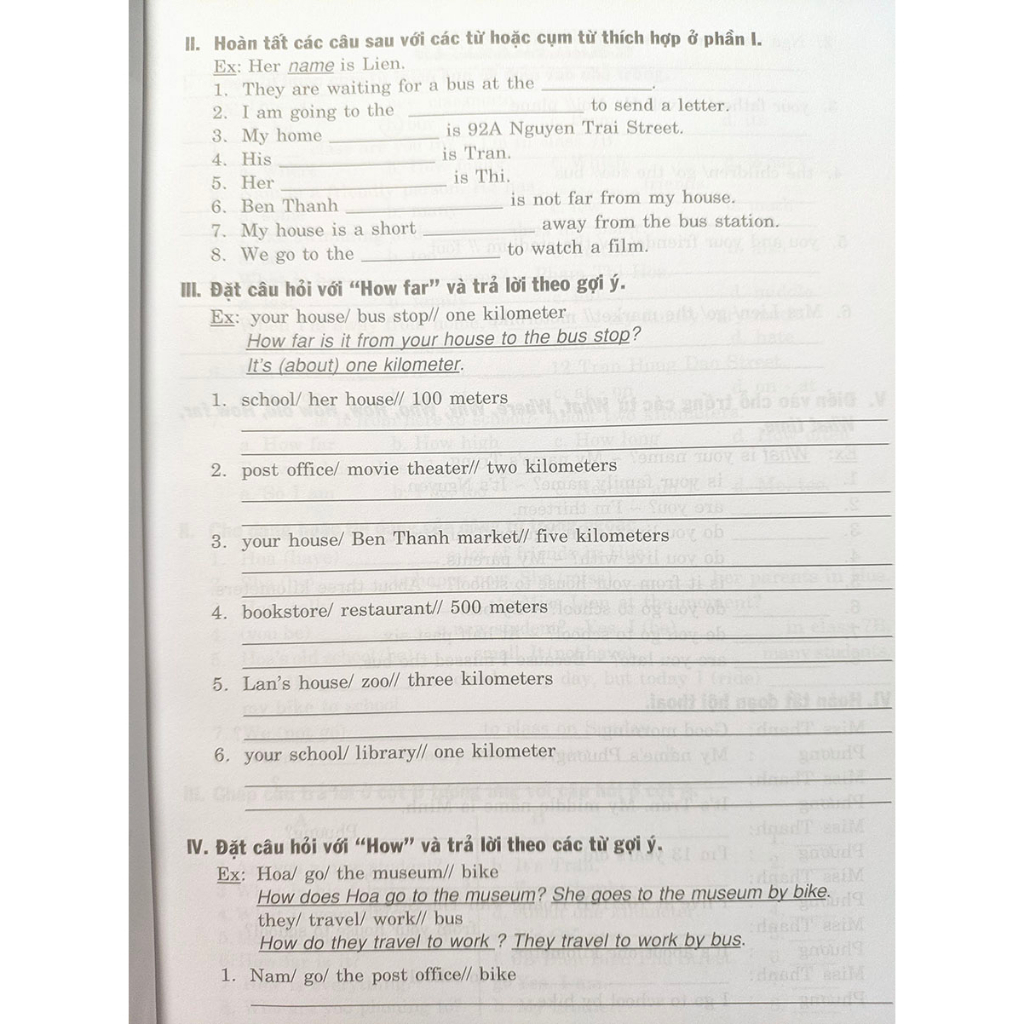 Sách - Bài tập tiếng Anh lớp 7 - Không đáp án - Mai Lan Hương