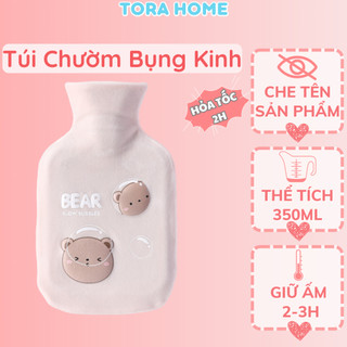Túi chườm bụng kinh nóng lạnh đa năng 2 lớp chườm nóng giảm đau bụng kinh, chườm ấm giảm sốt đa năng 350ml Tora Home