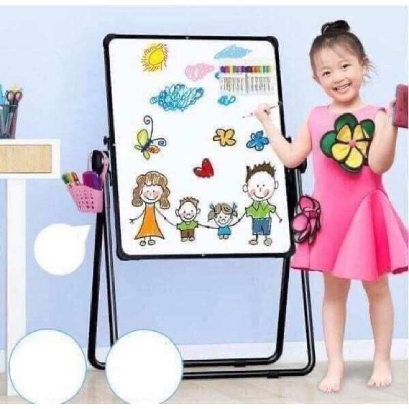 Bảng vẽ 2 mặt gắn được nam châm kích thước 48*53cm