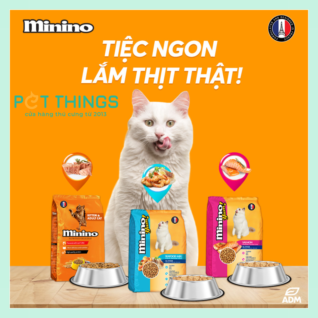 Thức Ăn Hạt Cho Mèo Minino Yum Gói Nhỏ 350g