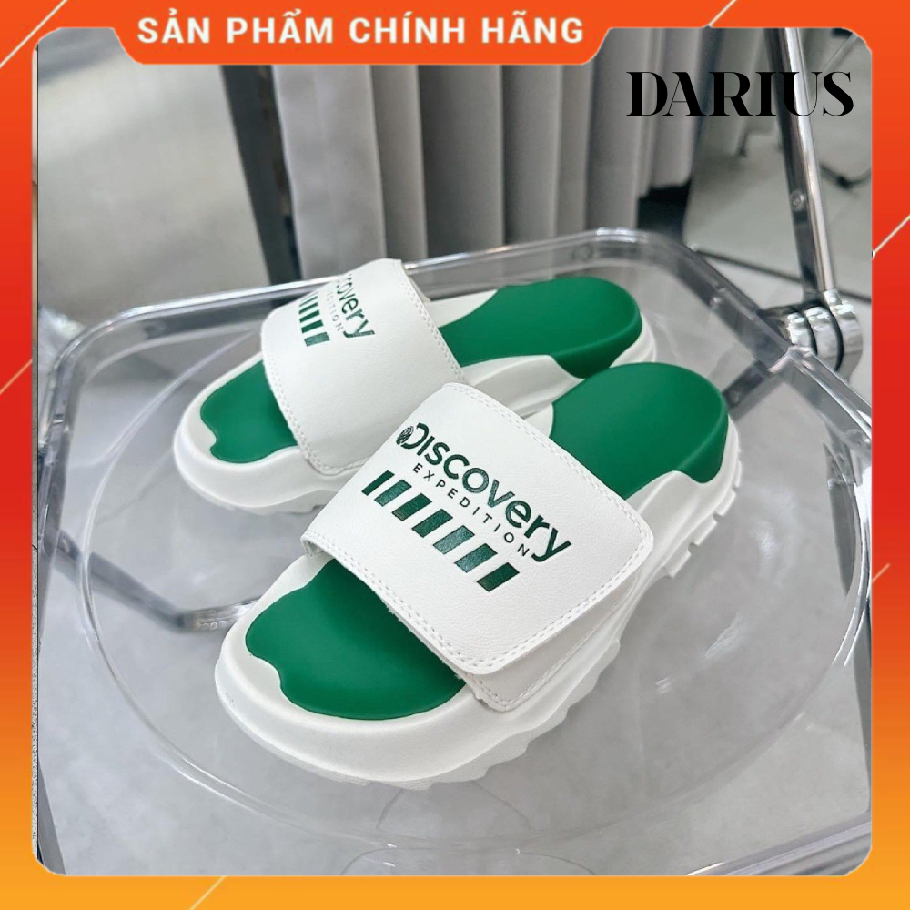 Dép nam nữ quai ngang Discovery đế 4cm phiên bản cao cấp , Dép unisex màu xanh lá mẫu mới hót trend đế mềm đủ size