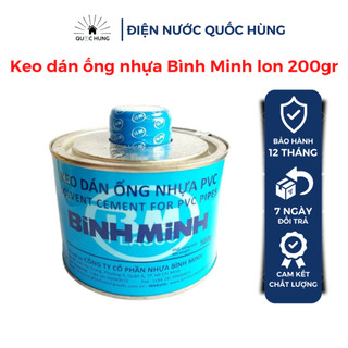 Keo dán ống nhựa pvc bình minh 25gr/200gr - điện nước quốc hùng