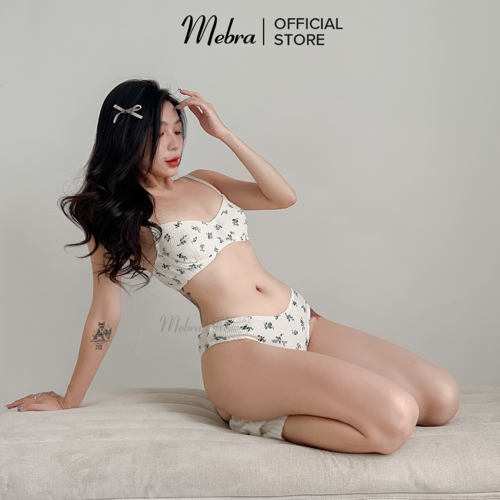 LACE | Bộ Đồ Lót Cotton Nữ Thoáng Mát Mùa Hè Có Gọng Có Thể Thêm Mút Quần Lót Tam Giác Co Giãn Nhẹ Tênh Mebra