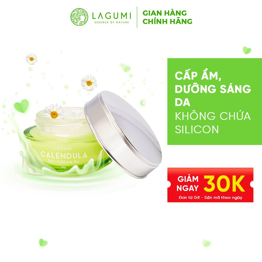 Kem dưỡng ẩm LAGUMI cho da dầu, mụn với B5, Calendula cấp ẩm, kiềm dầu, giảm thâm mụn 30g