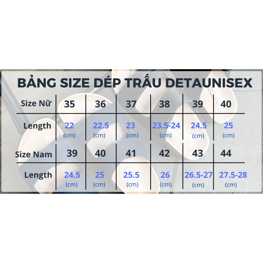 Dép Birken đế trấu quai ngang 2 khoá nam nữ thời trang DETAUNISEX - DETA21