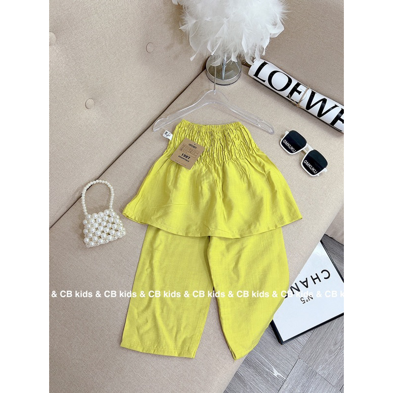 Set áo đũi quây quần ống rộng cho bé gái