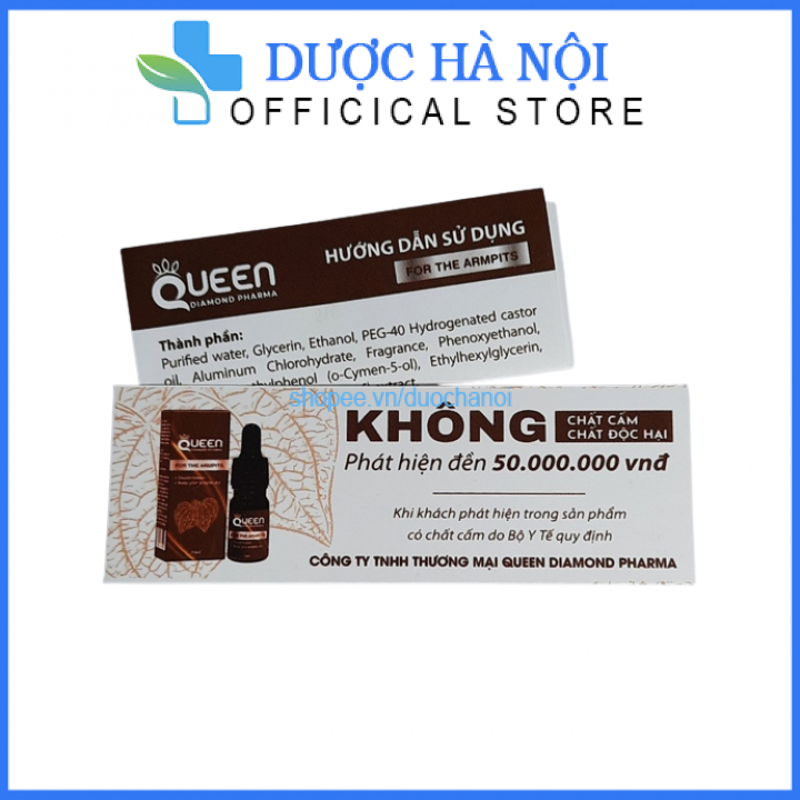 Serum hôi nách queen for the armpits giúp làm thơm, khử mùi hôi, giữ cho vùng nách và bàn chân khô thoáng lọ 10 ml