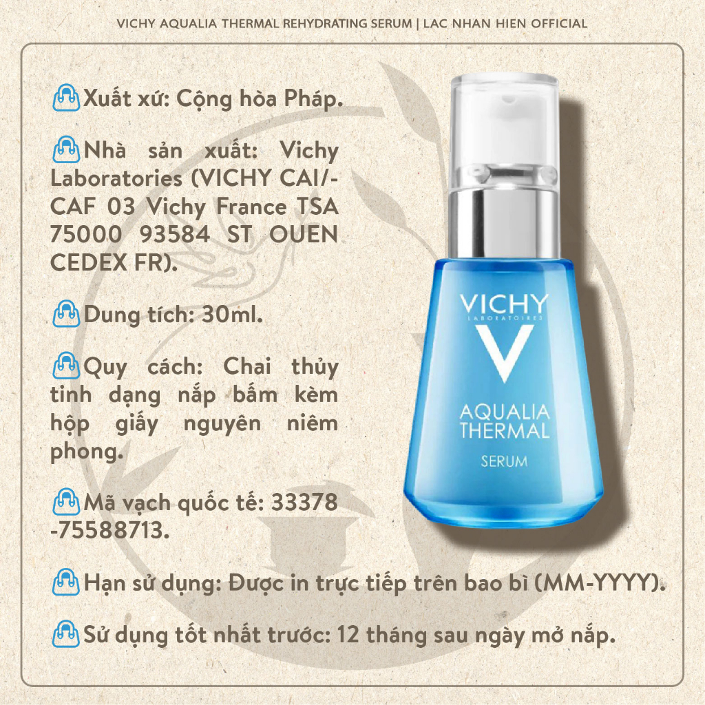 TINH CHẤT CẤP NƯỚC DƯỠNG ẨM SÂU VICHY AQUALIA THERMAL REHYDRATING SERUM CHO DA NHẠY CẢM
