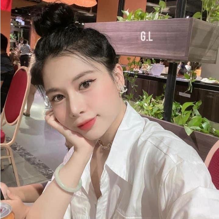 Khuyên chữ X To màu bạc thương hiệu sang chảnh EX14