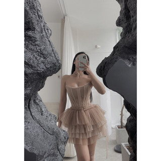 Áo Calla Corset & Chân Váy Capu Kèm Choker Hoa