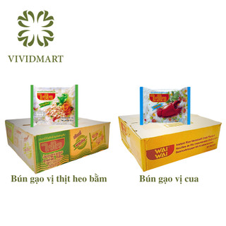  - Bún WAI WAI - Bún gạo WaiWai 2 vị: thịt bằm và cua - 55g/gói - Bún gạo ăn liền Thái Lan - Bún ăn liền