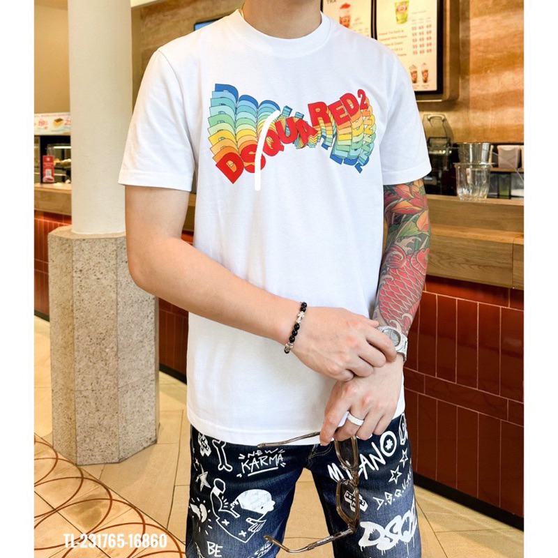 Áo phông DSQ chữ xoay nhiều màu TTA877