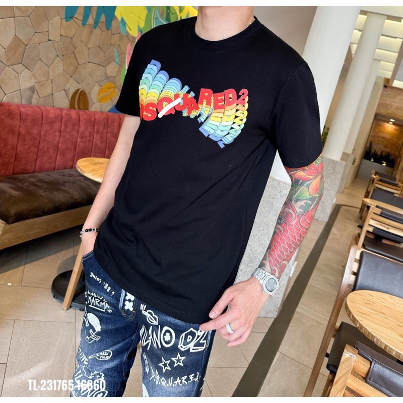 Áo phông DSQ chữ xoay nhiều màu TTA877