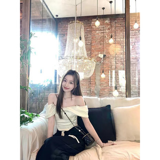 Áo trễ vai croptop[Hàng order 10-14 ngày]