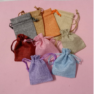 SET 5 Túi vải bố thô cỡ nhỏ xíu đựng đồ lặt vặt nhỏ size 7x9cm