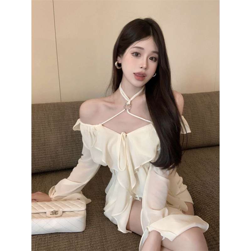 Áo trễ vai cánh dơi [Hàng order Taobao 10-14 ngày]