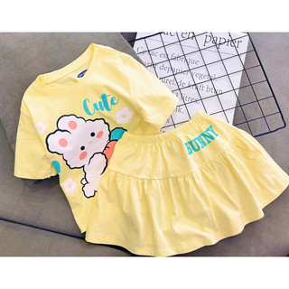 [9-22 KÝ] SET ÁO VÁY THUN COTTON IN HÌNH