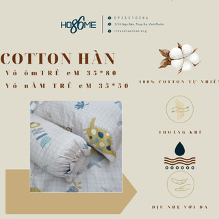 Vỏ gối trẻ em  100% cotton lụa, Modal  Hàn Quốc hoạ tiết