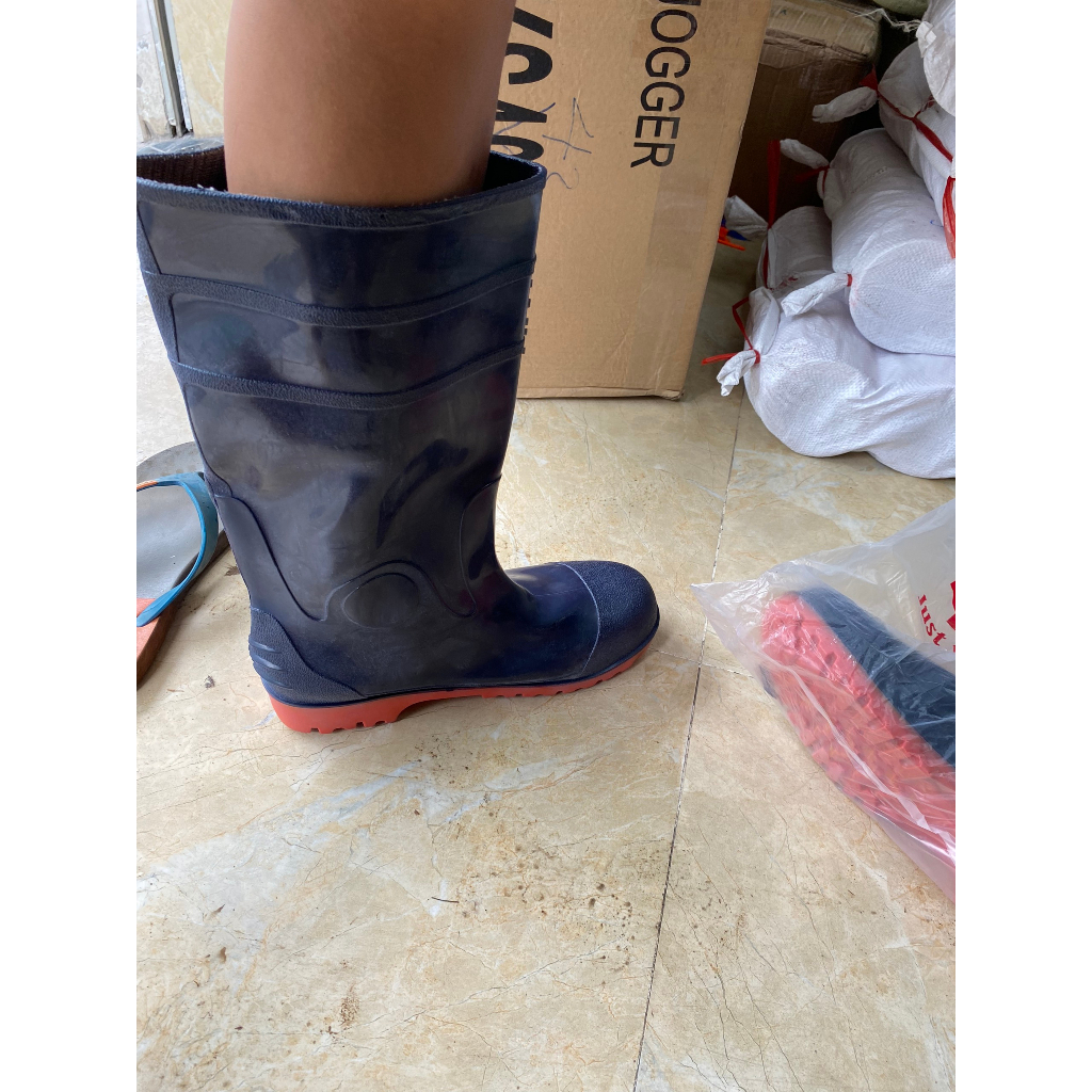 Ủng mũi thép đế thép,  Ủng bảo hộ chống đinh mũi sắt lót sắt đi làm việc dẵm đinh sắt thoải mái