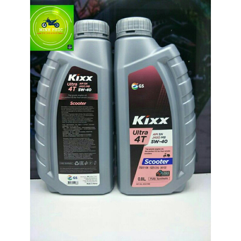 dầu tổng hợp toàn phần dành cho xe ga kixx ultra 4t 5w40