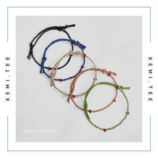 Vòng tay tết chỉ sáp hạt gỗ phong cách Macrame giá rẻ local brand Xemi.tee