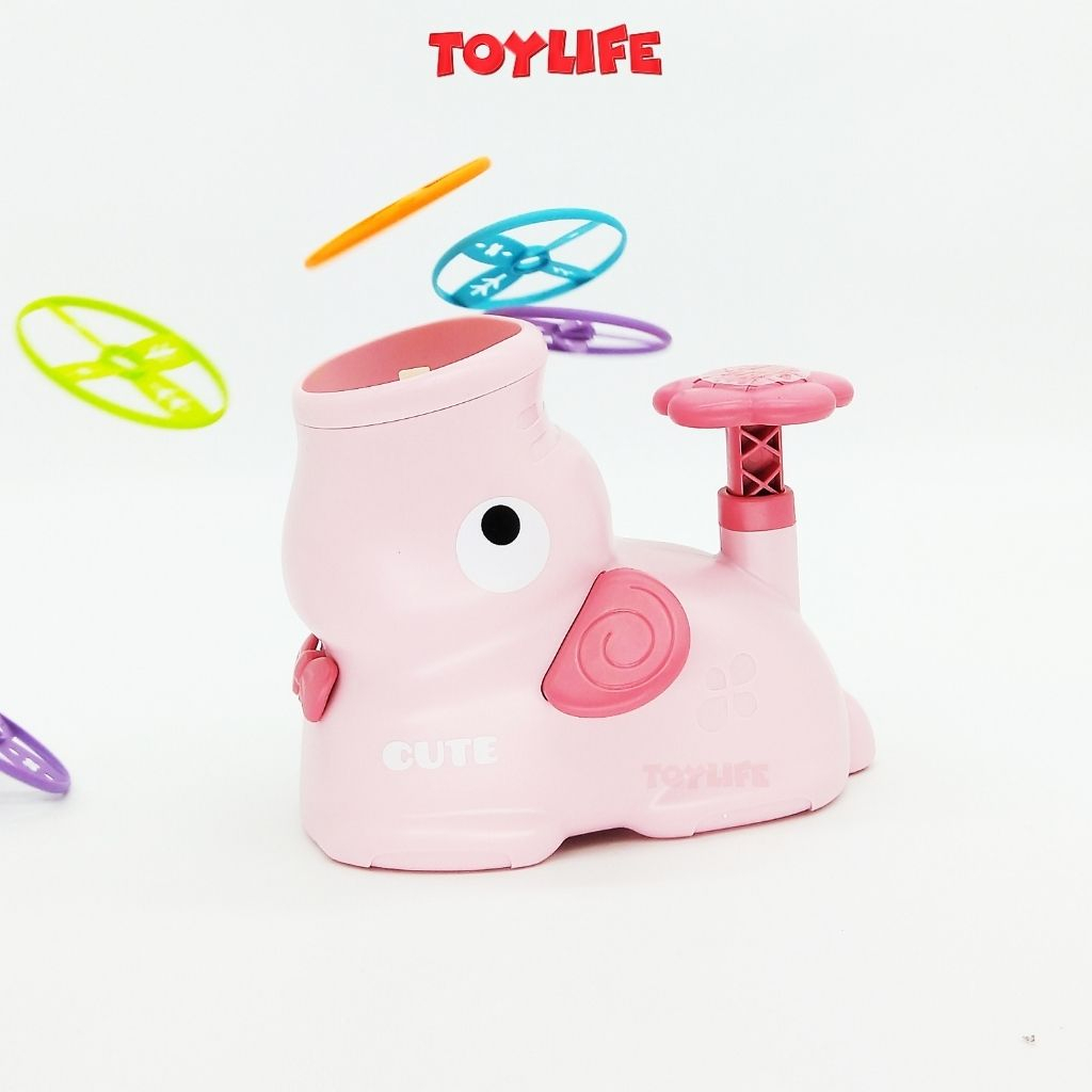 Đồ chơi tung hứng đĩa bay ufo, đồ chơi đĩa bay, frisbee hình chú voi con, đồ chơi vận động cho bé TOYLIFE