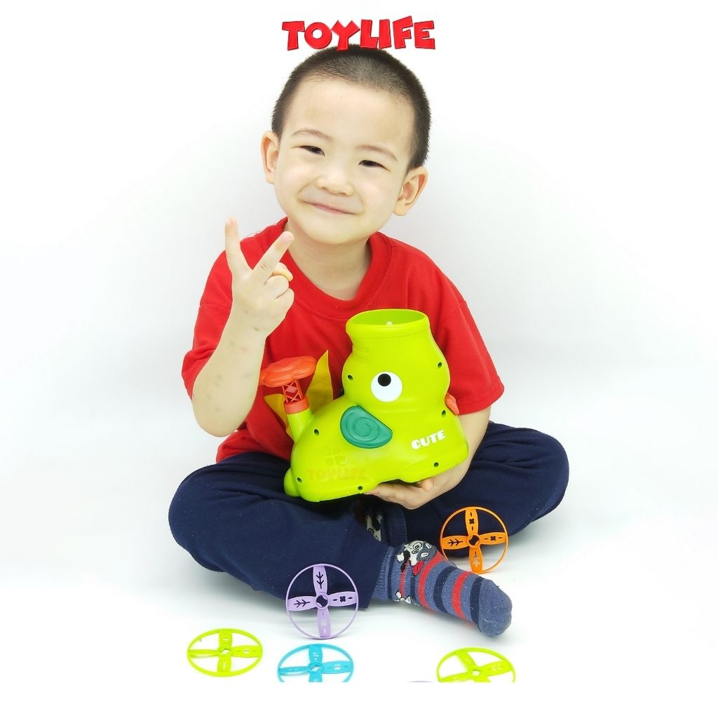 Đồ chơi tung hứng đĩa bay ufo, đồ chơi đĩa bay, frisbee hình chú voi con, đồ chơi vận động cho bé TOYLIFE