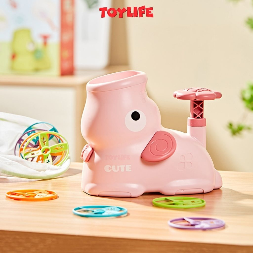 Đồ chơi tung hứng đĩa bay ufo, đồ chơi đĩa bay, frisbee hình chú voi con, đồ chơi vận động cho bé TOYLIFE
