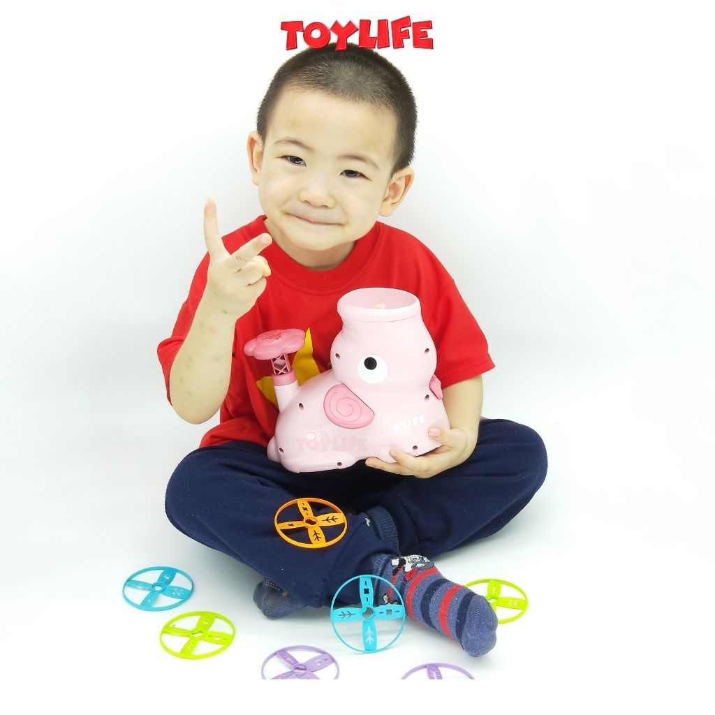 Đồ chơi tung hứng đĩa bay ufo, đồ chơi đĩa bay, frisbee hình chú voi con, đồ chơi vận động cho bé TOYLIFE