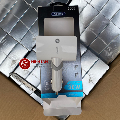 Bộ Chia Tẩu Sạc Xe Hơi Ô Tô Sạc Nhanh 2 tẩu và 2 cổng USB Hàng Xịn Bảo Hành 12 Tháng AL5003