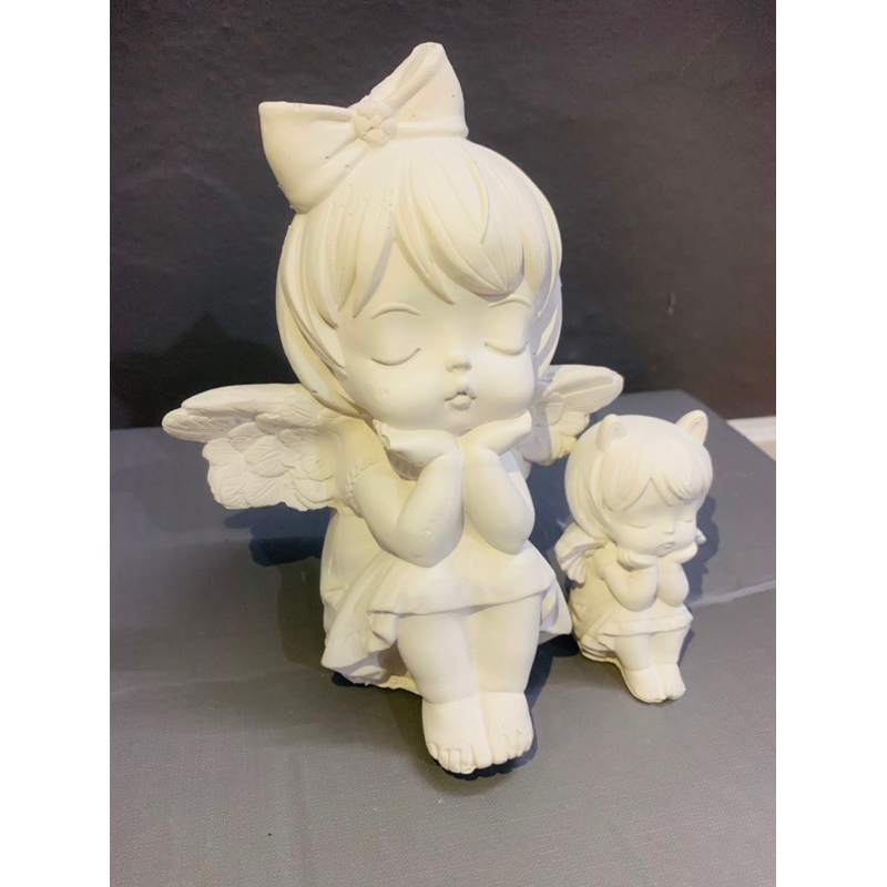 Tượng tô màu Thiên  thạch cao size lớn 18-24cm