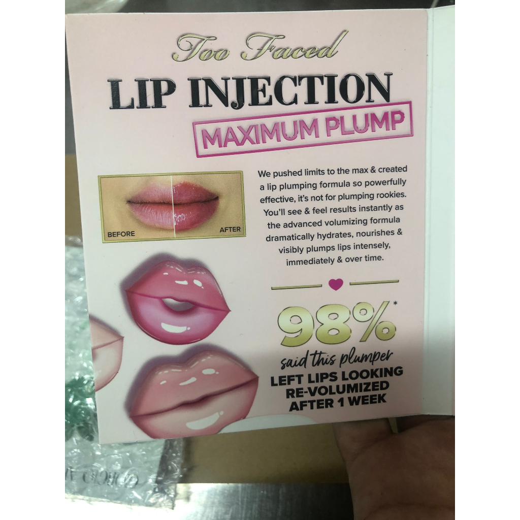 Son căng dày môi filler Lip Injection Maximum Plump TOO FACED