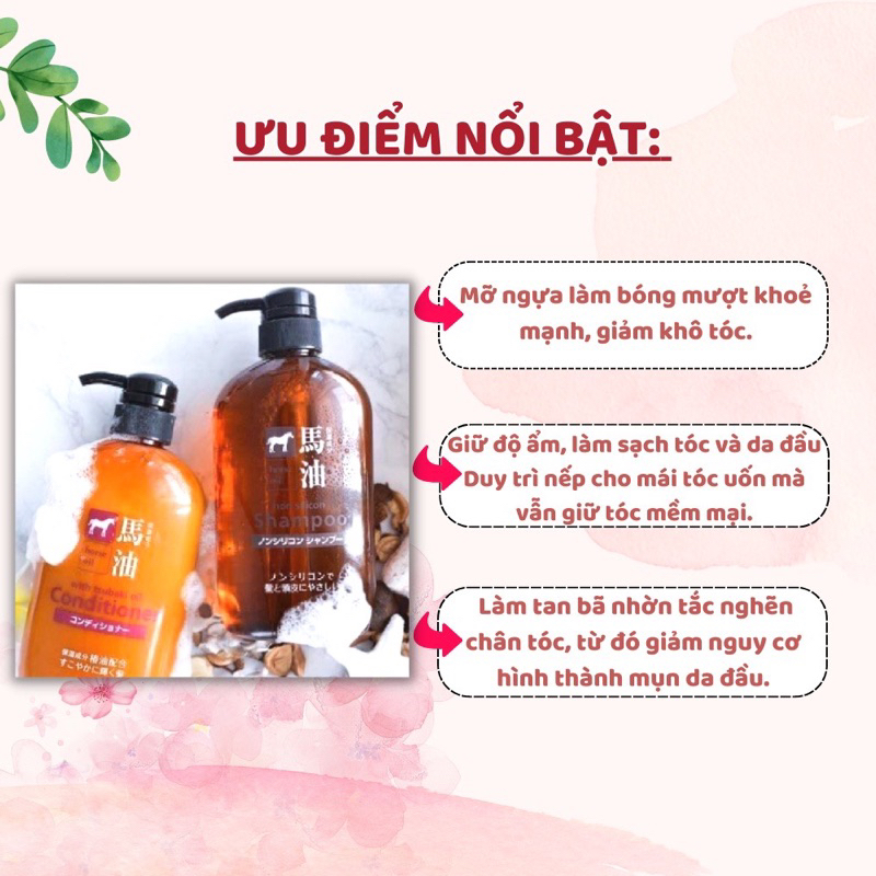 Gội xã mỡ ngựa  Horse Oil Nhật Bản