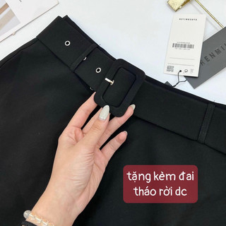Chân váy xoè kèm đai