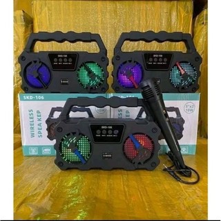 Loa Bluetooth karaoke kèm míc FM thẻ nhớ