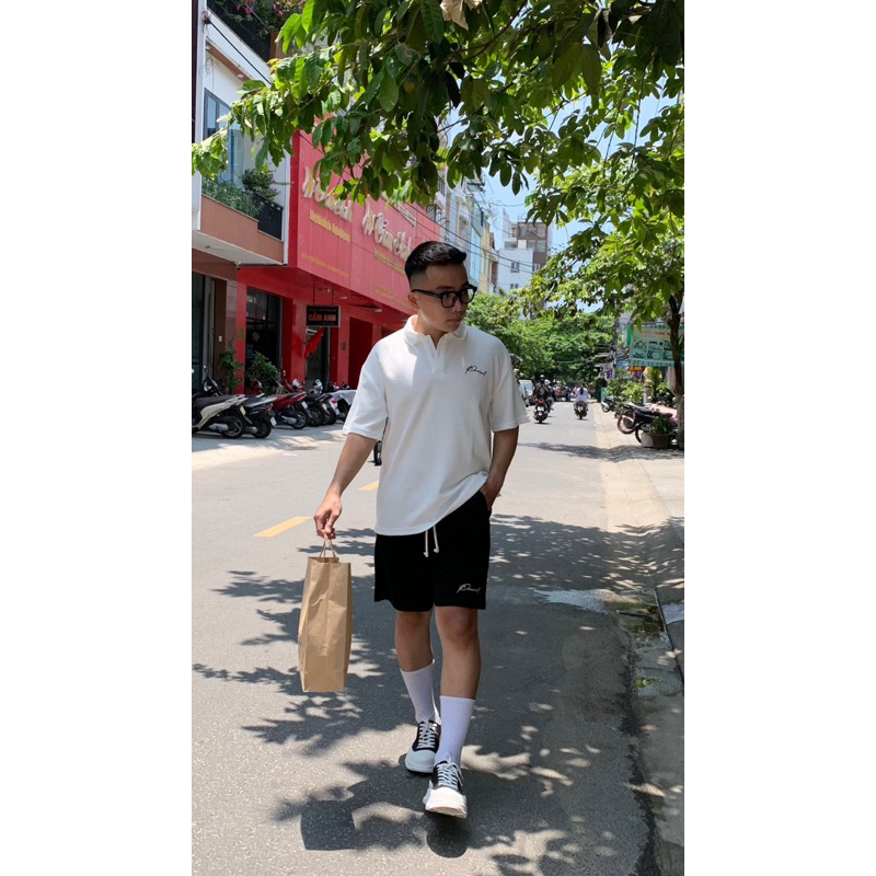 Quần Short Đùi P01 Peaceout Studios Waffle Tổ Ong