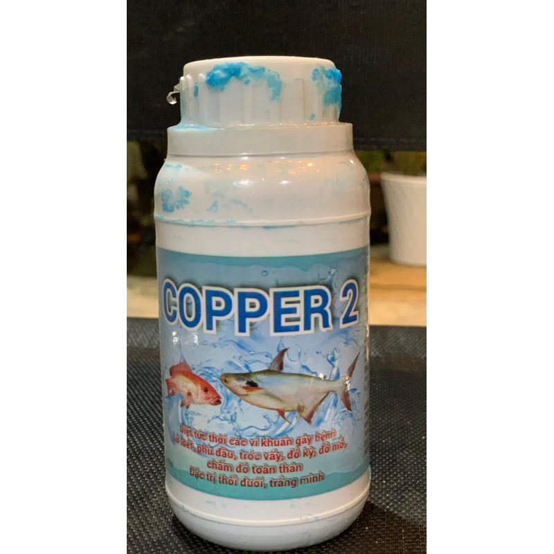 Thuốc cá koi - Diệt khuẩn gây lở loét, phù đầu - Copper 2 - 250ml