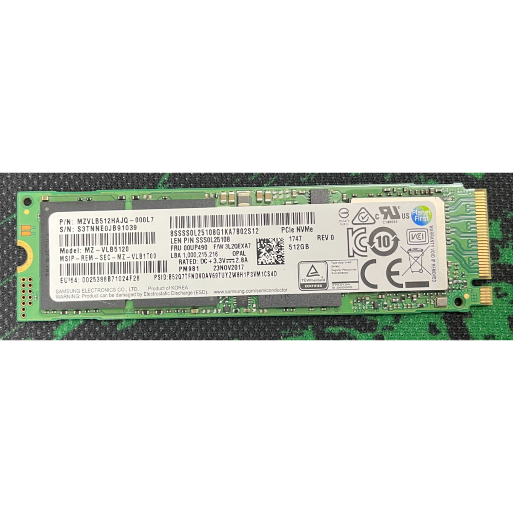 Ổ cứng ssd 256G, 512G Samsung M2 NVME Cũ Bóc máy