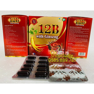 Viên tăng lực nhân sâm 12B With Ginseng  Giúp bồi bổ cơ thể, ăn ngủ ngon, cho người suy nhược, sau bệnh.
