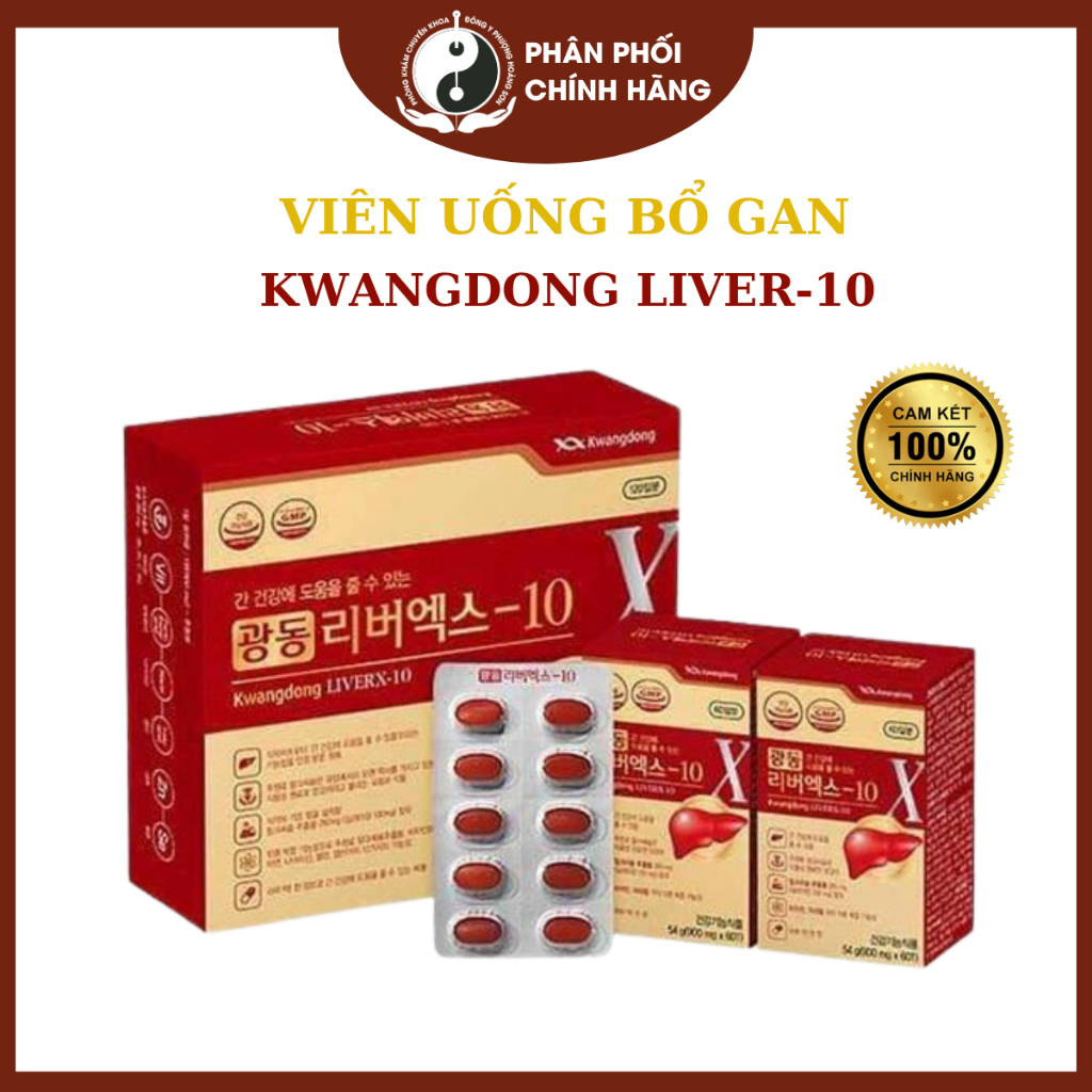 Viên uống bổ gan Kwangdong LiverX-10 Hàn Quốc hộp 120 viên, viên uống Kwangdong bảo vệ gan, làm mát gan, thải độc gan...