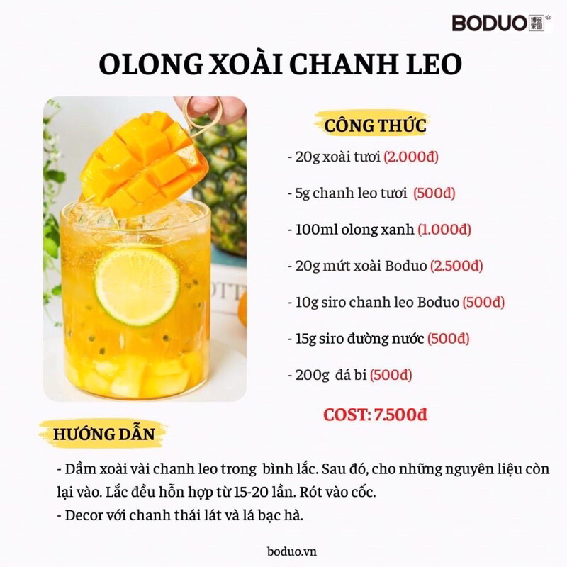 Mứt xoài Boduo hộp 1,3kg