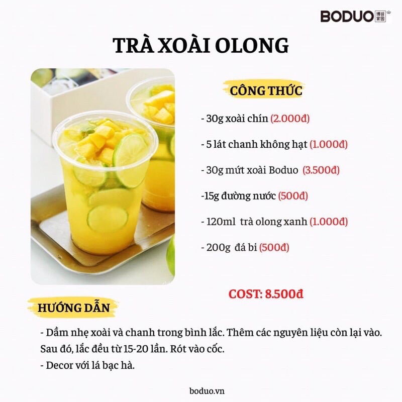 Mứt xoài Boduo hộp 1,3kg